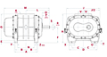 4500 Series Positive Displacement Blowers with Vacuum Pump - Horizontal Configuration